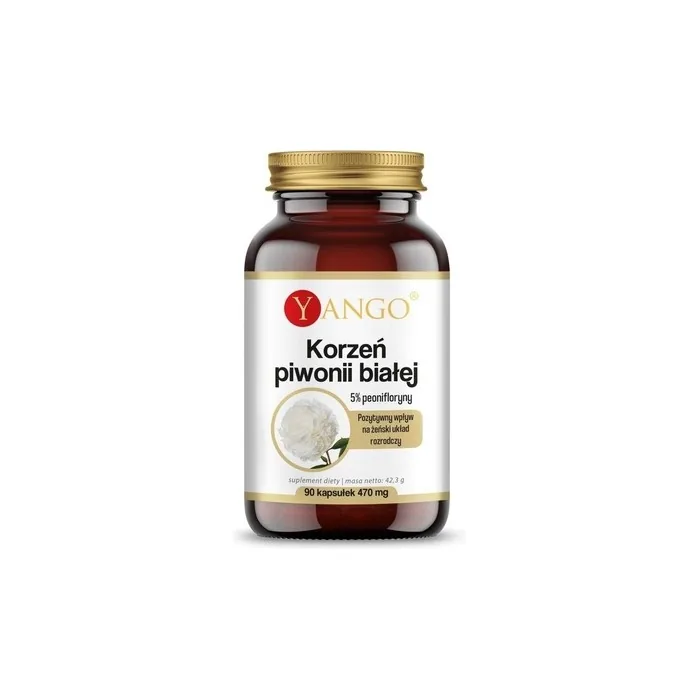 Yango White Peony Root Supplement with 5% Paeoniflorin 90 Capsules