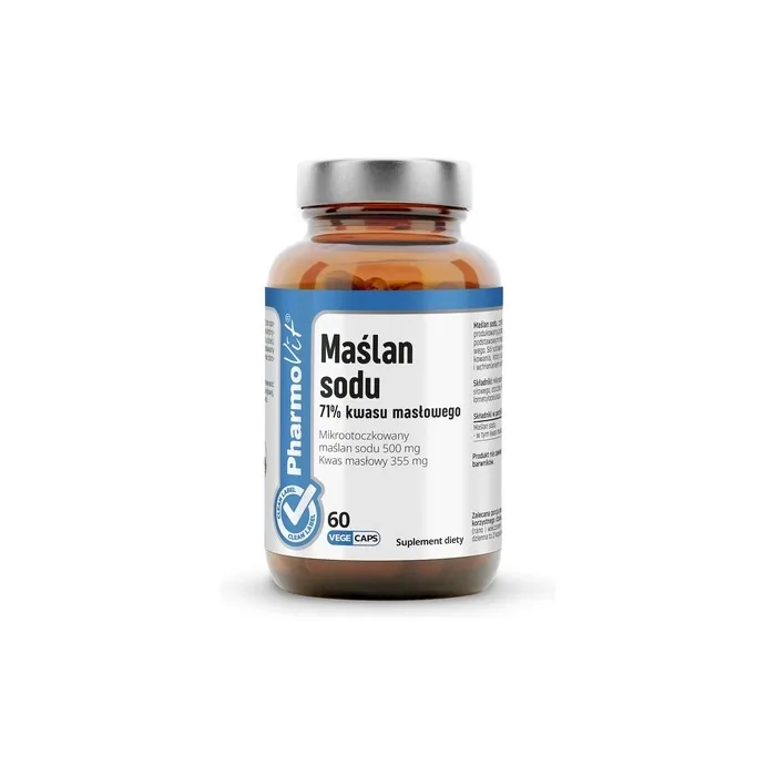 Pharmovit Sodium Butyrate 71% Butyric Acid Dietary Supplement 60 Capsules