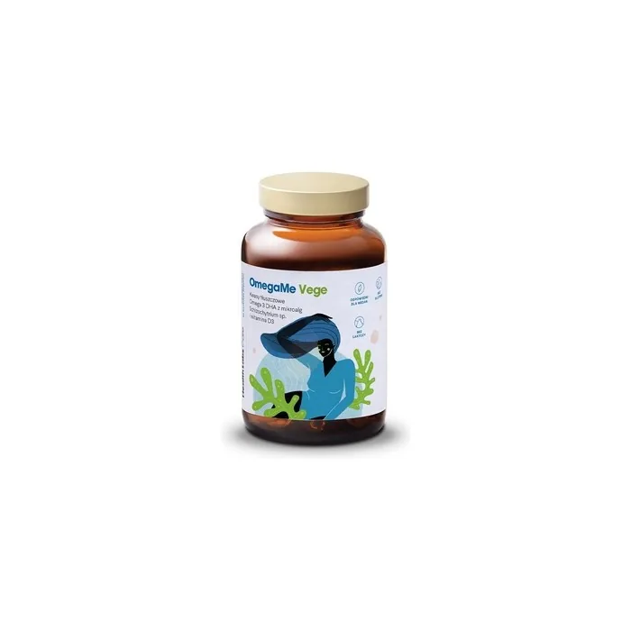 Healthlabs Omegame Vegan Omega 3 Dha Fatty Acids With Vitamin D3 - 60 Capsules