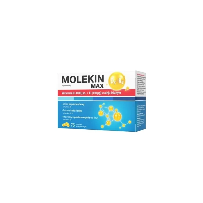 Molekin D3 K2 Max With Flaxseed Oil 75 Capsules