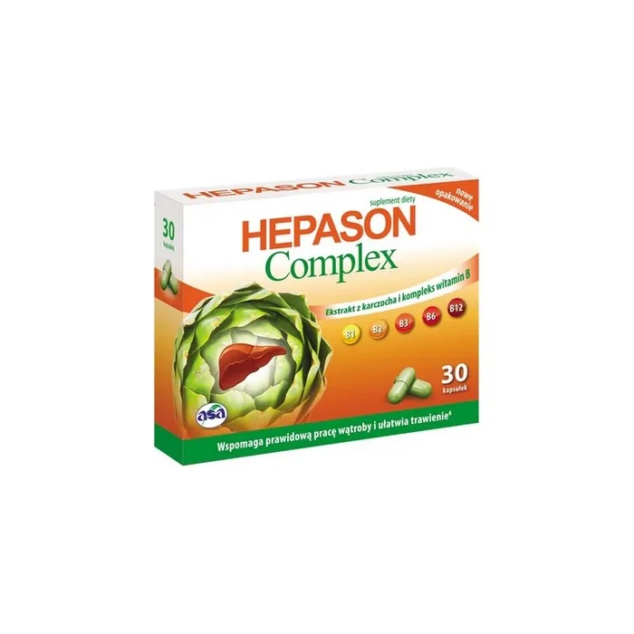 Hepason Complex Healthy Liver Supplement With Artichoke Folic Acid And B Vitamins 30 Capsules