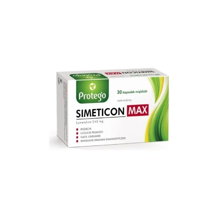 Protego Simeticon Max Capsules Gas Relief Supplement 30 Count