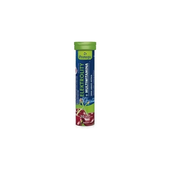 Protego Electrolytes + Multivitamin Effervescent Tablets Apple-Cherry Flavor 20 Tablets