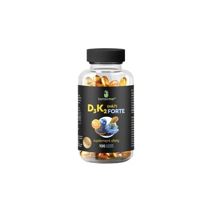Betterme D3 K2 Mk7 Forte Dietary Supplement 100 Capsules