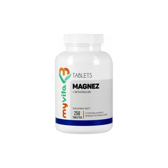 MYVITA Magnesium Citrate 450mg with Vitamin B6 250 Tablets