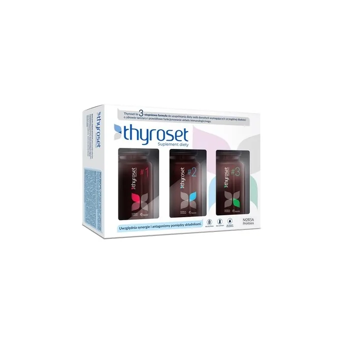 Norsa Pharma Thyroset Dietary Supplement Set #1, #2, #3 - 135 Capsules