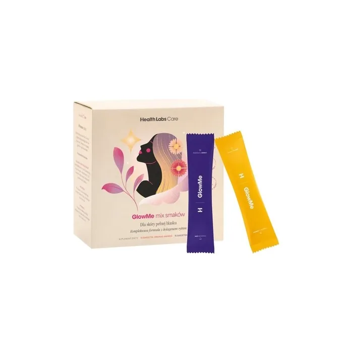 Healthlabs Glowme Dietary Supplement 15x Pineapplemango 15x Raspberry 30 Sachets