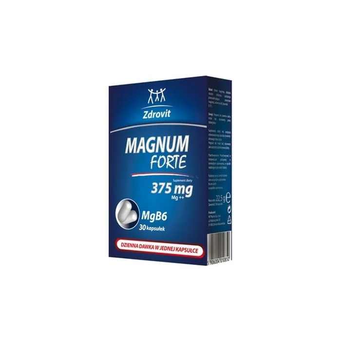 Zdrovit Magnum Forte 375mg 30 Capsules - Dietary Supplement