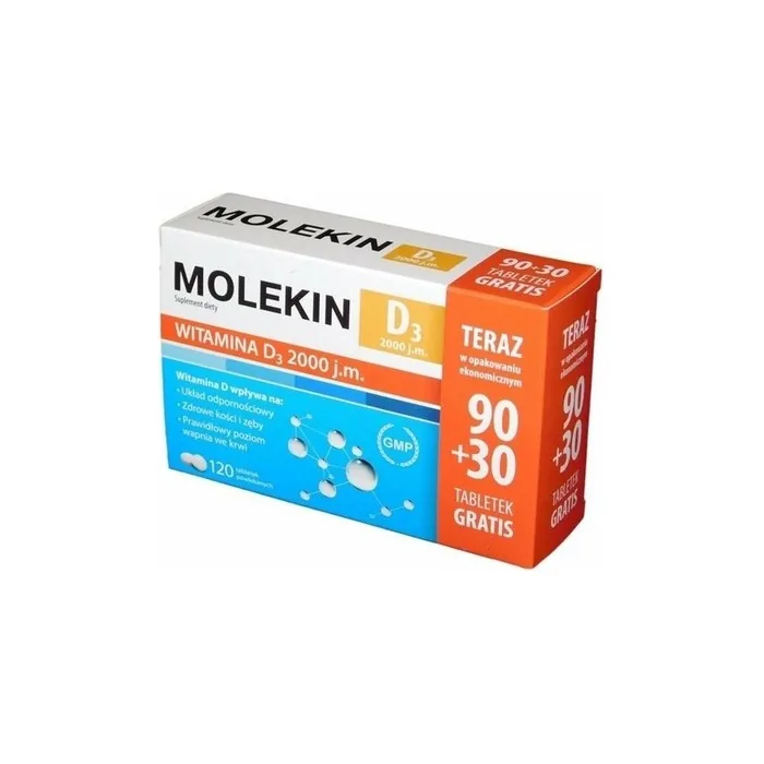 Molekin D3 2000 Iu 120 Tablets For Immunity Healthy Bones And Teeth