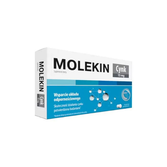 Molekin Zinc 30 Tablets - Healthy Immune System, Bones, Hair, Nails, Skin