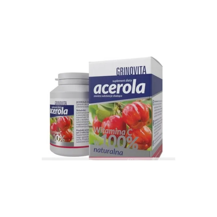Acerola Grinovita Natural Vitamin C Lozenges 60 Count