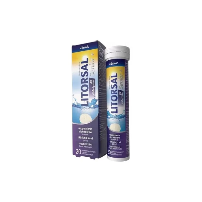 Zdrovit Litorsal Senior+ For Diabetics, 20 Effervescent Tablets