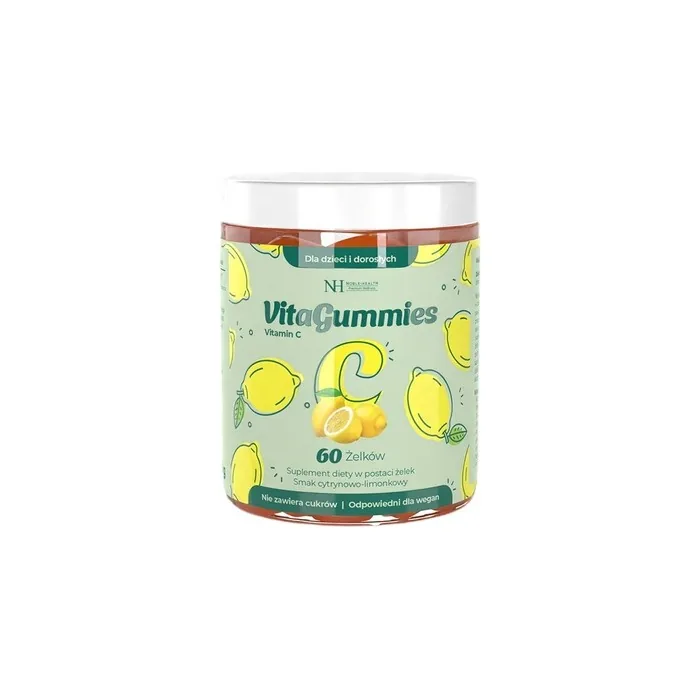 Noble Health Vitagummies Vitamin C Dietary Supplement - 60 Gummies With Lemon-Lime Flavor
