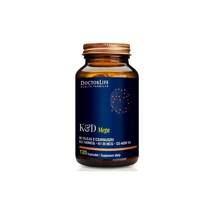 Doctor Lifek D Mega In Black Seed Oil K2 180 Micrograms K1 20 Micrograms D3 4000 International Units 120 Capsules