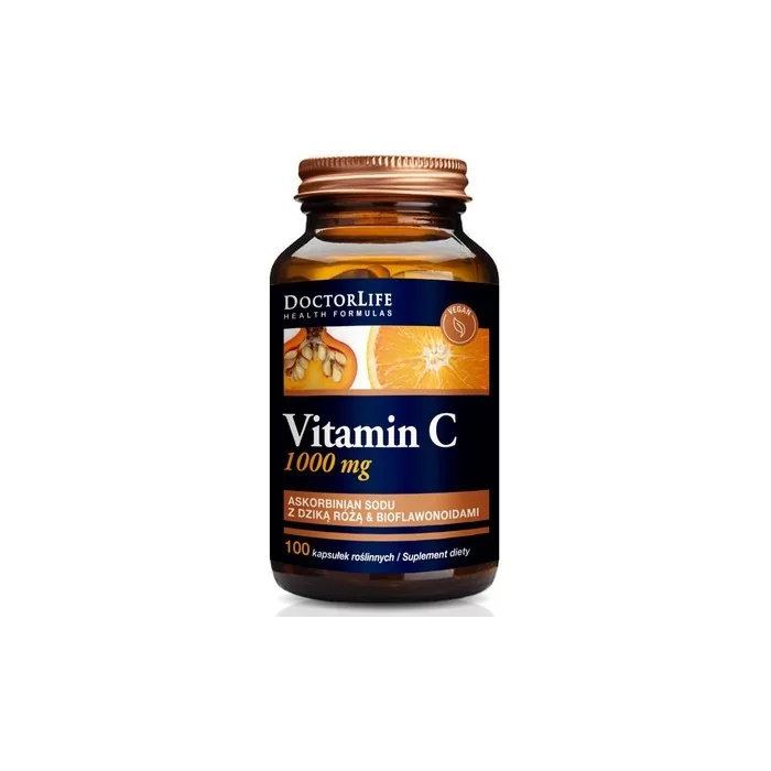 Doctor Life Buffered Vitamin C 700mg Dietary Supplement With Wild Rose And Bioflavonoids 100 Capsules