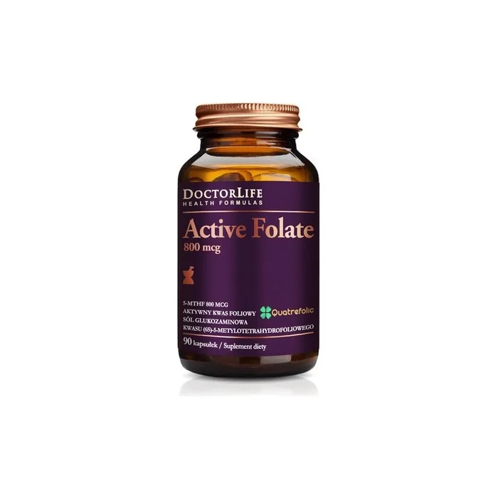 Doctor Life Active Folate Active Folic Acid 800 Micrograms Dietary Supplement 90 Capsules