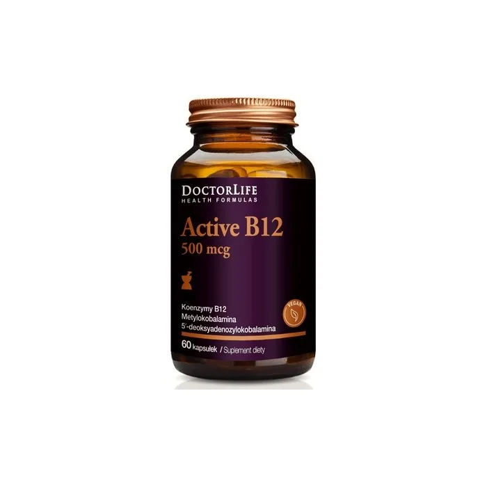 Doctor Life Active B12 Active Vitamin B12 500mg Dietary Supplement 60 Capsules