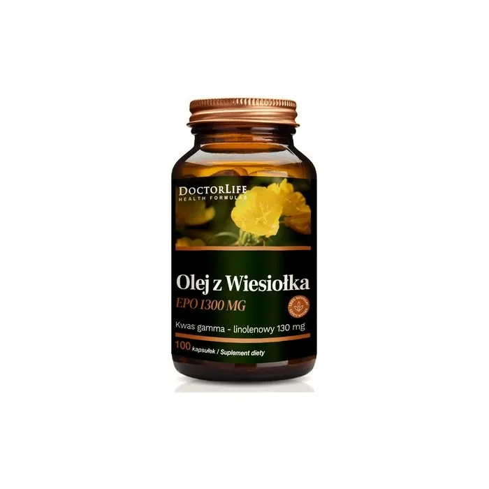 Doctor Life Evening Primrose Oil 1300mg Dietary Supplement 100 Capsules