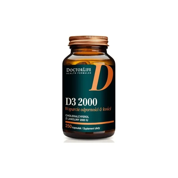Doctor Life Doctor Lifed3 2000 Cholecalciferol From Lanolin 2000 Iu Dietary Supplement 250 Capsules