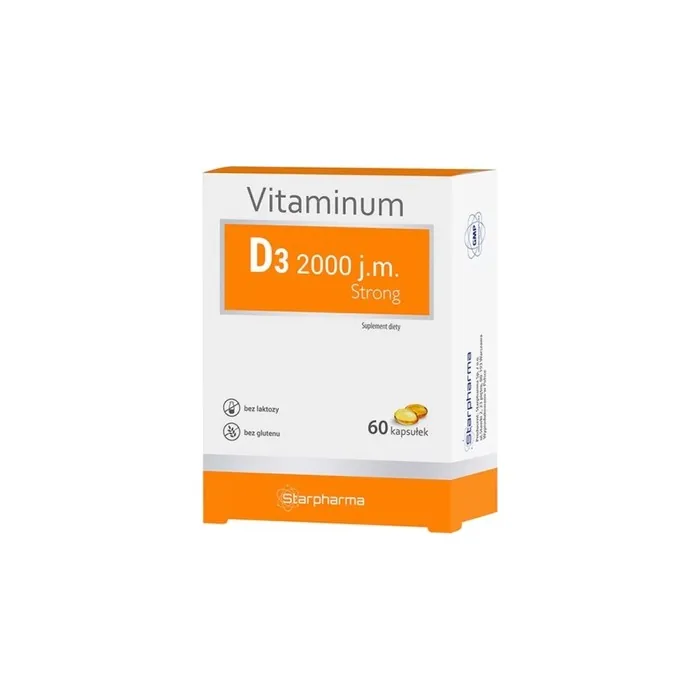 Starpharma Vitamin D3 Cholecalciferol 2000 IU Gluten-free Lactose-free 60 Tablets