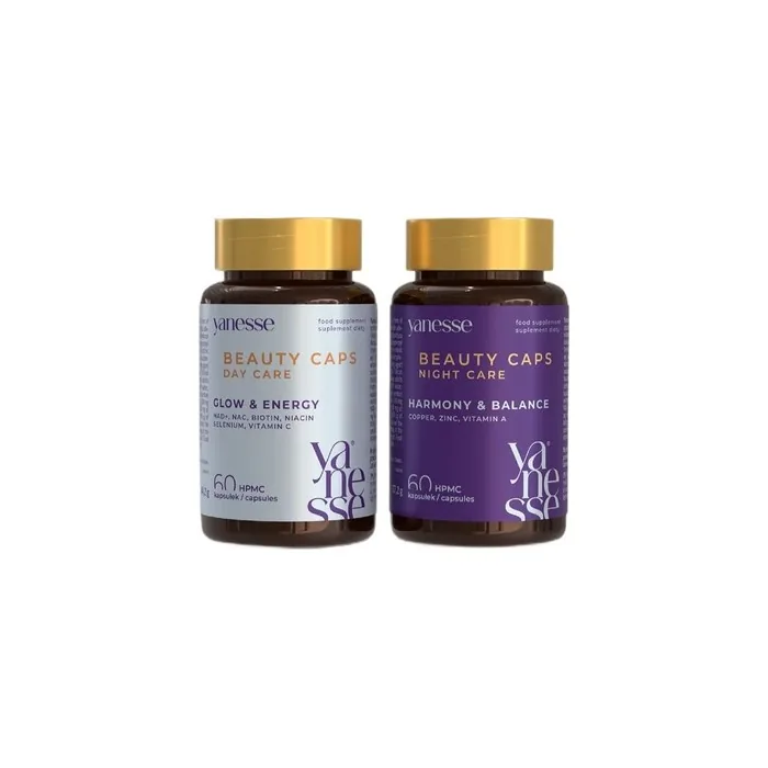 Yanesse Beauty Caps Day & Night Formula For Hair Skin And Nails Dietary Supplement 120 Capsules