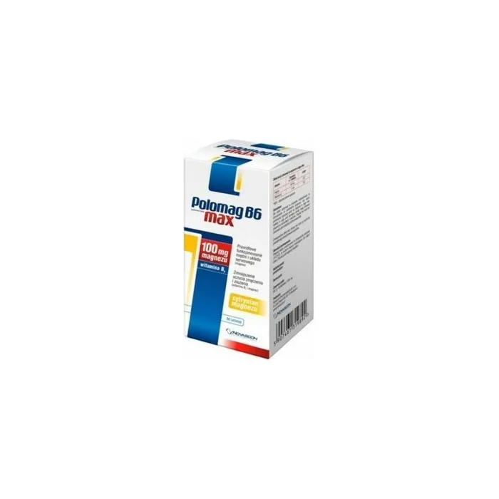 POLOMAG B6 MAX Magnesium Vitamin B6 90 Tablets - Nervous System Muscles Stress