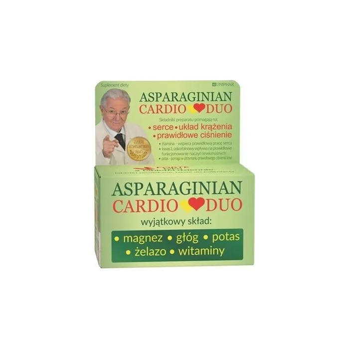 Asparaginian Cardio Duo 50 Tablets Heart Circulation Magnesium Potassium Iron Stress