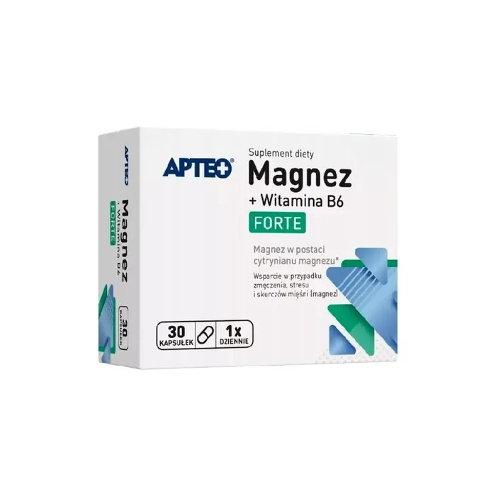 Apteo Magnesium Forte + Vitamin B6, 30 Capsules - Long-Term Validity