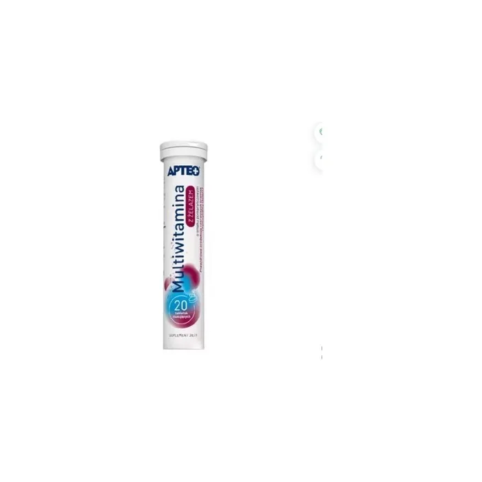 Multivitamin with Iron Effervescent Tablets for Fatigue and Stress - 20 Tablets
