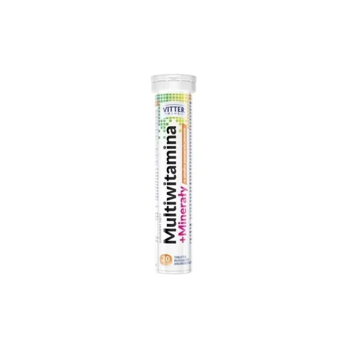 Vitter Blue Multivitamin + Minerals Orange Flavor 20 Effervescent Tablets