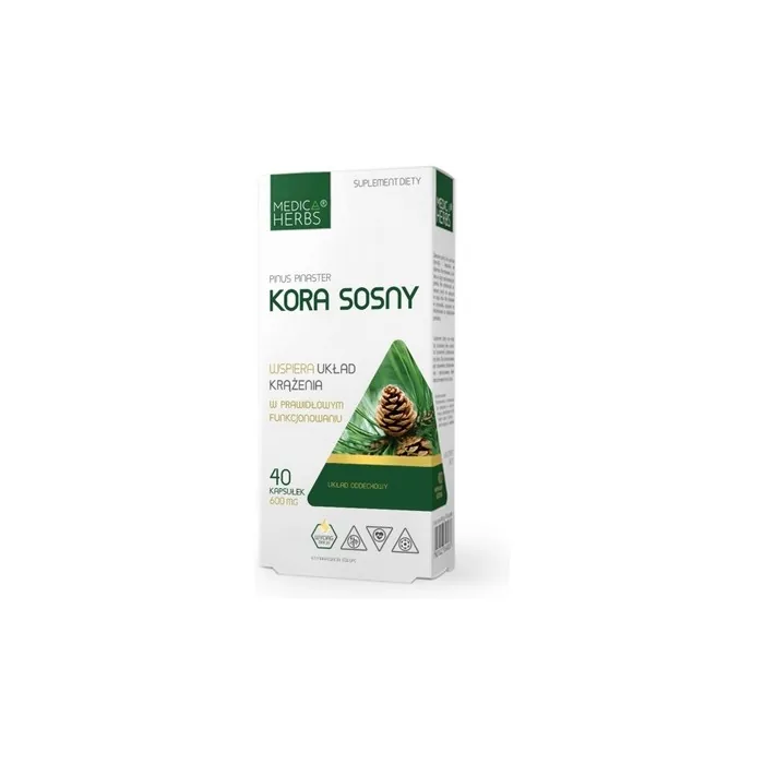 Medica Herbs Pine Bark Dietary Supplement - 40 Capsules