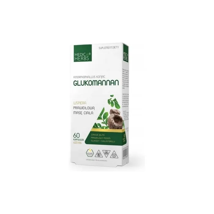 Medica Herbs Glucomannan Dietary Supplement 6 Capsules Per Day