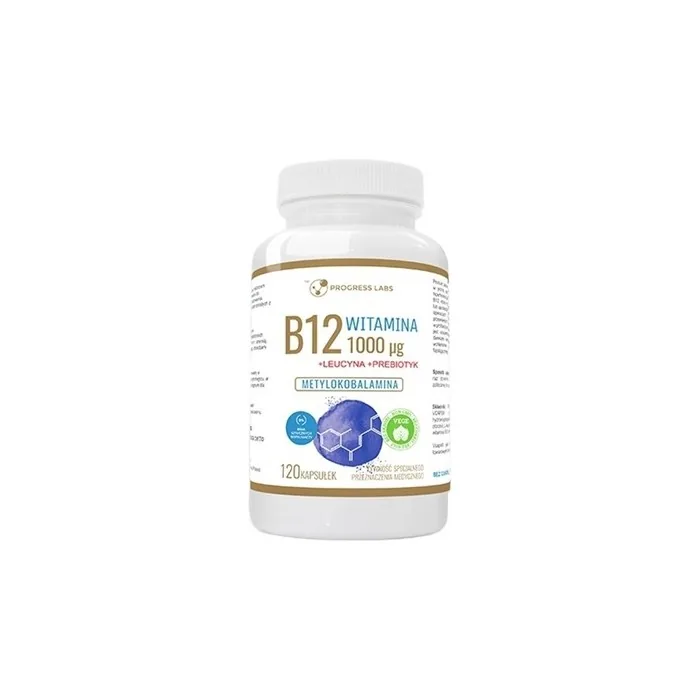 Progress Labs Vitamin B12 1000 Units Dietary Supplements 120 Capsules
