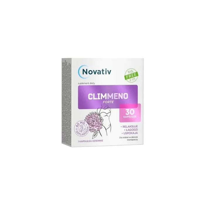Climmeno Forte Menopause Sweating Supplement With Red Clover And Vitamin D 30 Capsules