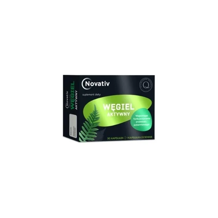 Novativ Activated Charcoal 30 Capsules Digestive Health Supplement