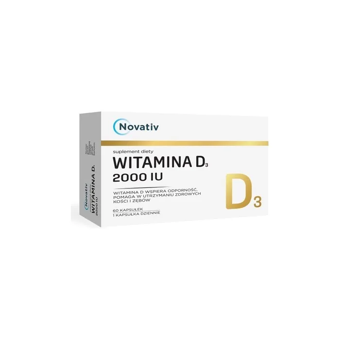 Novativ Vitamin D3 2000 Iu 60 Capsules Essential Dietary Supplement