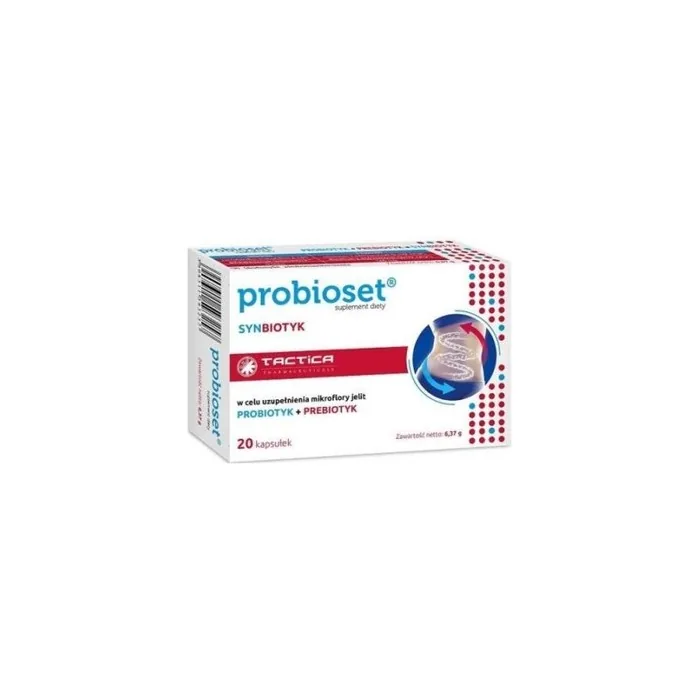 Probioset 20 Capsules Probiotic Synbiotic Lactic Acid Bacteria Constipation Gut
