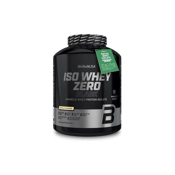 Biotechusa Iso Whey Zero Black with Creatine, Zinc, Vitamin B3 & Amino Acids