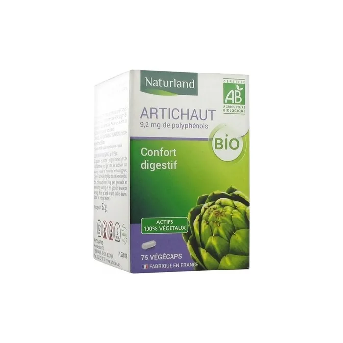 Naturland Organic Artichoke 75 Vegecaps Food Supplement
