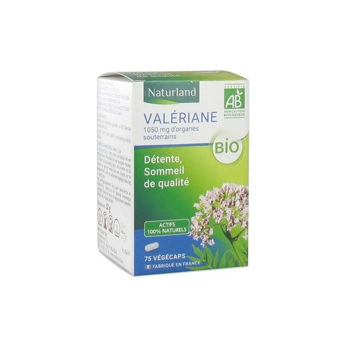 Naturland Valerian Organic Dietary Supplement 75 Vegecaps