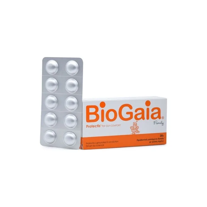 Biogaia Protectis Family Probiotics Chewable Tablets - Lemon 30 Chewable Tablets