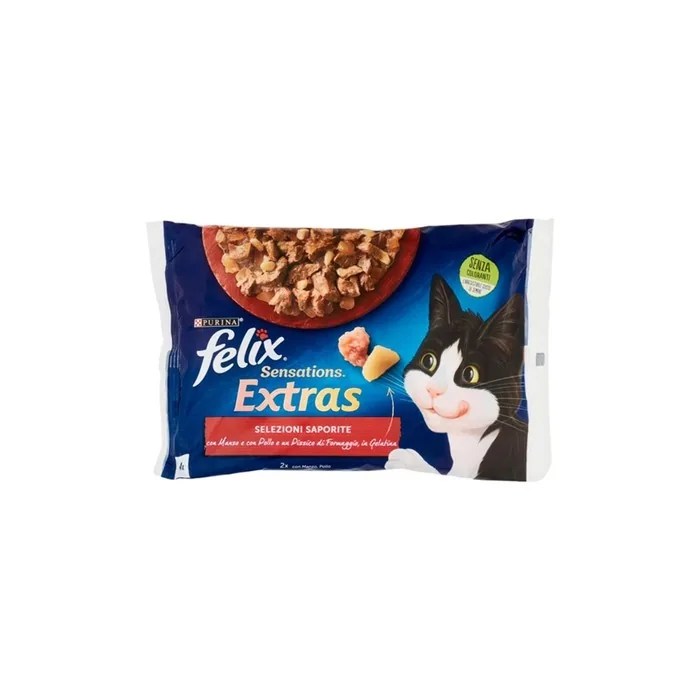 Felix Sensations Extras Flavourite Selections 85g - Pack of 4