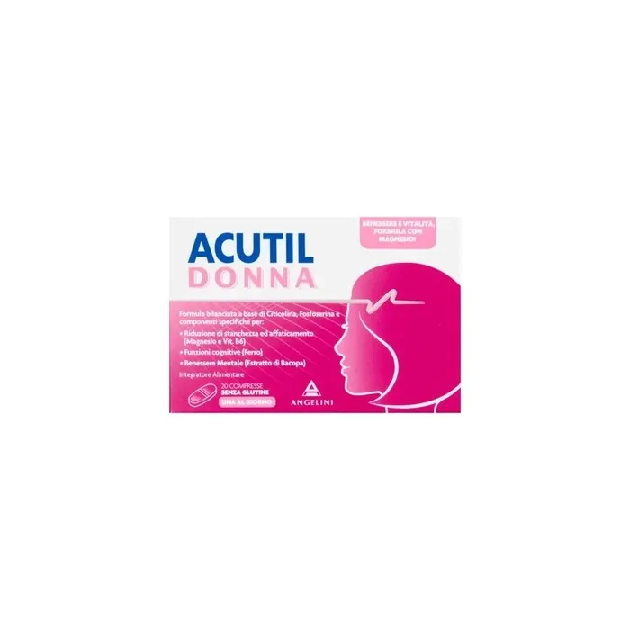 Angelini Acutil Donna Integrator For Physical And Mental Wellbeing 20 Tablets