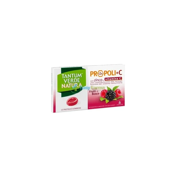 Angelini Tantum Verde Natura Propolis Mixed Berries 15 Chewy Tablets