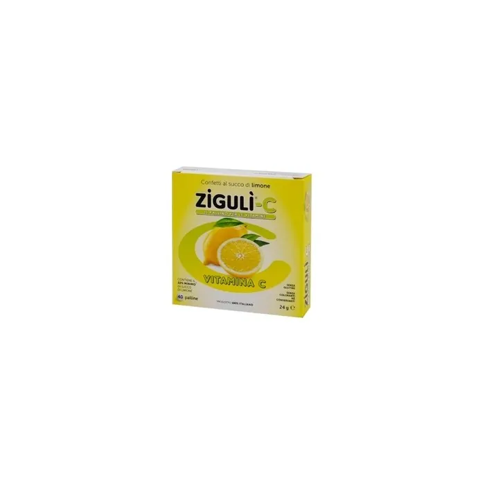 Falqui Pharmaceutical Products Zigulic Confetti With Lemon Juice And Vitamin C 40 Balls