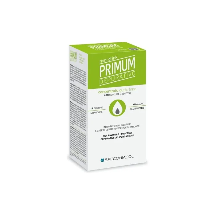 Specchiasol Primum Drenante Integratore Minidrink Lime Flavor 15 Sticks