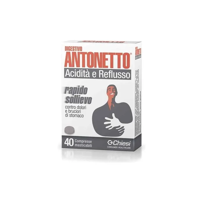 Marco Antonetto Digestive Antonetto Acidità E Reflusso 40 Chewable Tablets