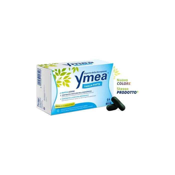 Perrigo Ymea Pancia Piatta Menopause and Abdominal Bloating Supplement 64 Capsules