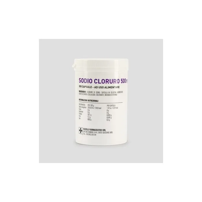 Olcelli Farmaceutici Sodium Chloride Supplement 300 Capsules 500mg