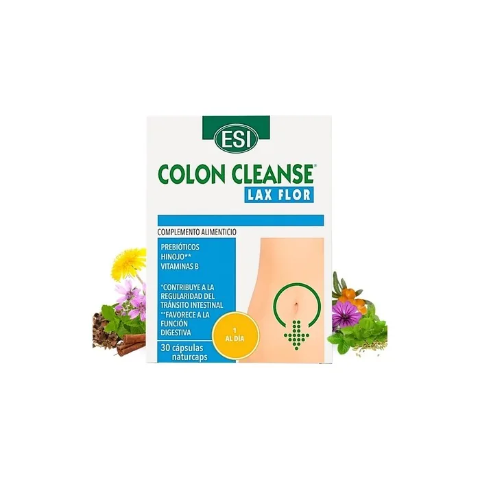 Colon Cleanse Lax Flor Supplement with Prebiotic Fiber and Natural Extracts